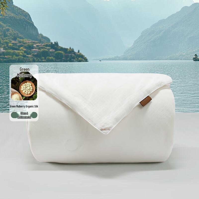 

Mercury Home Textiles Green Mulberry Tussah Silk Quilt