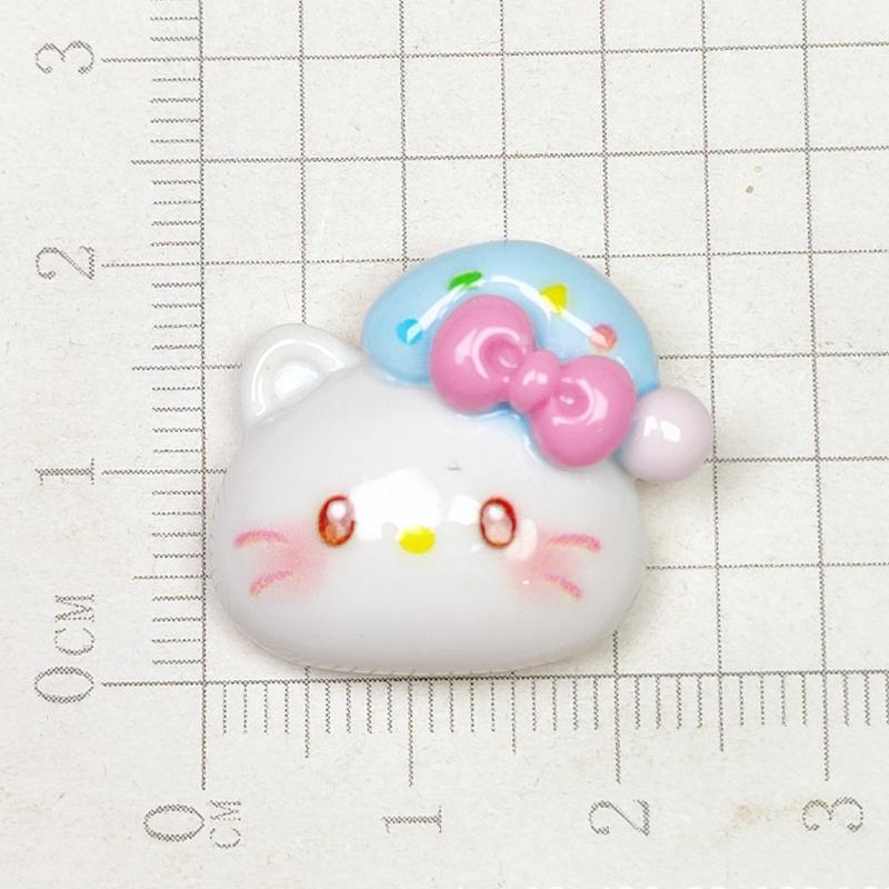 10Pcs New Cute Cartoon Eye Mask Sleep Animal Kitten Resin Scrapbook Diy Jewelry Party Children Hairpin Decorate Accessories A26