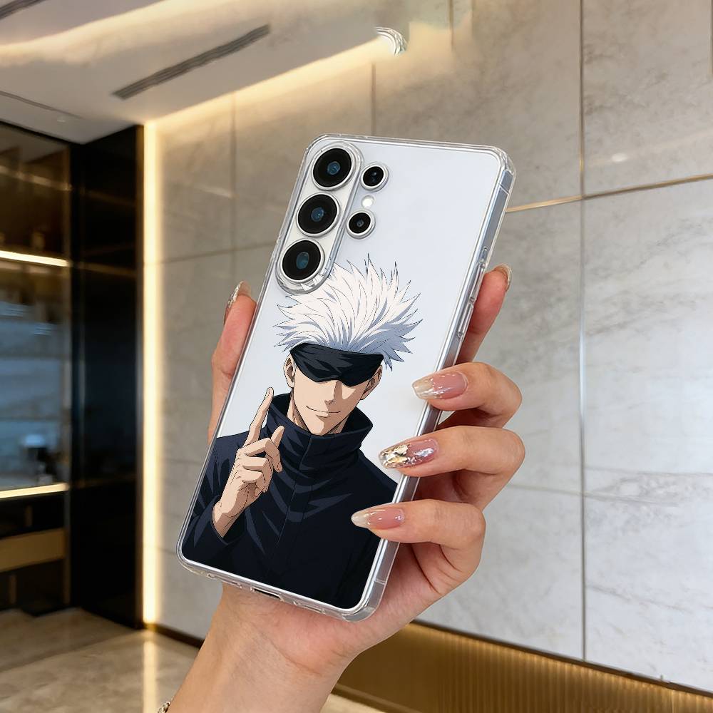 J-Jujutsu K-aisen-opular Characters Clear Phone Case for Samsung S25, S24, S21, S22, S23, S30, Ultra, S20, Plus, FE, Lite