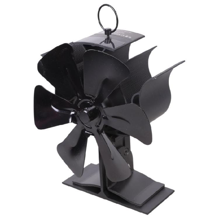 2-in-1 Chimney Fan 6-Blade Heat Powered Stove Fan Fireplace Fan for Wood for Bur
