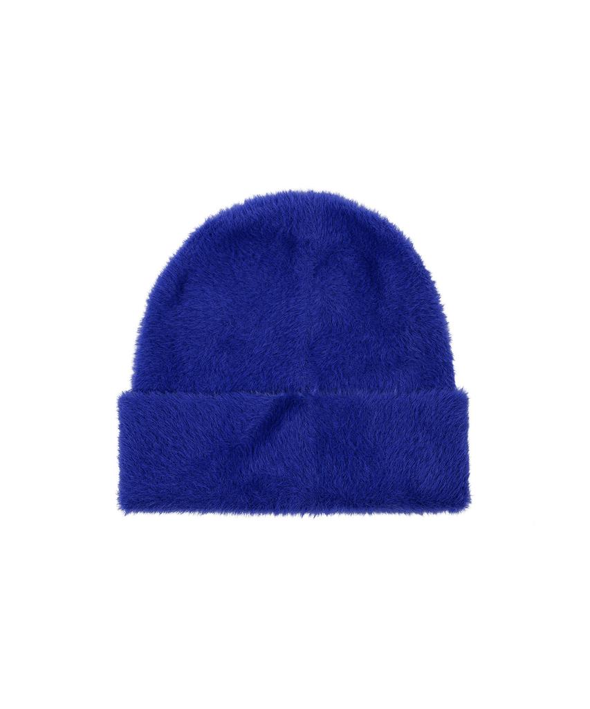 Bajal Va Square Jacquard Angora Beanie Blue