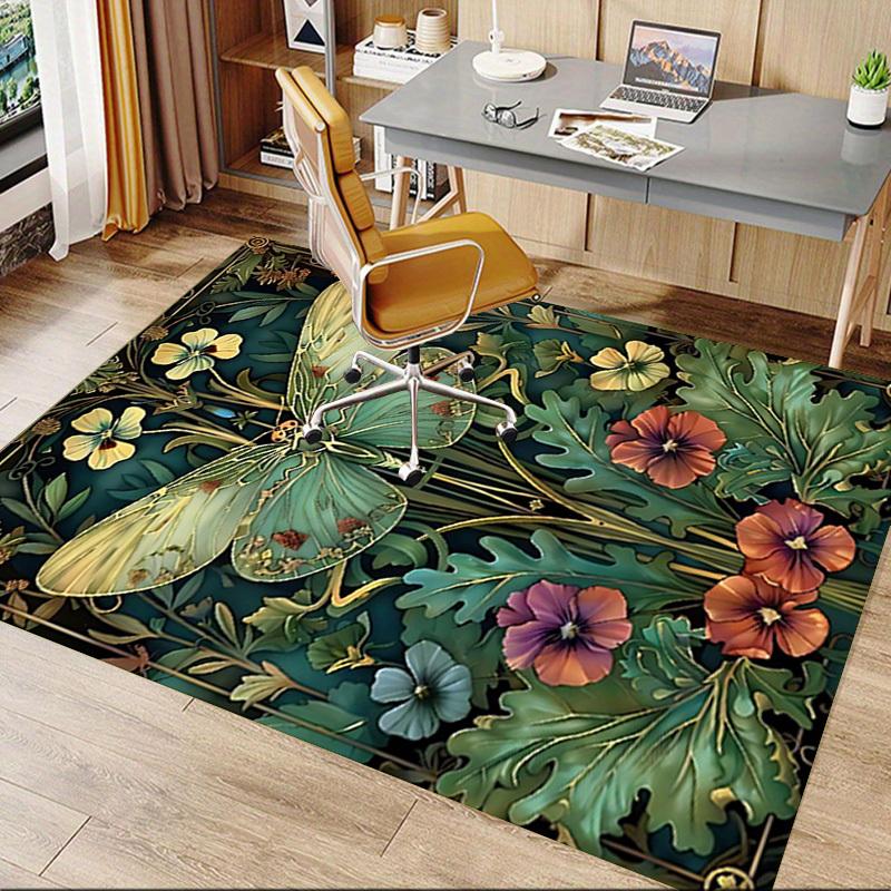 1PC Butterfly Flowers Extra Large Non Slip Floor carpet, Office, family, Studio   Large Area Rug Indoor Rugs, Bold Statement Piece