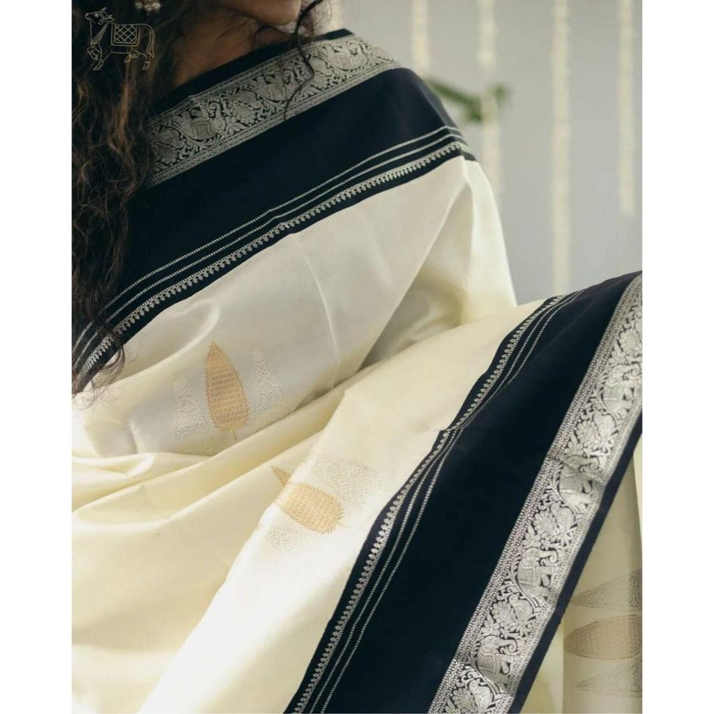 Royal Elegance Soft Lichi Silk Saree – Timeless Jacquard Beauty