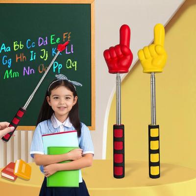 Puntero Telescópico para Profesor Extensible de Dedo de Mano Presentador de Mano Palo para Enseñanza Escolar Pizarra Blanca Puntero de Mano Retráctil