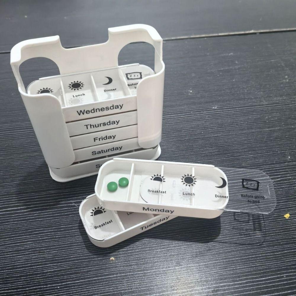 Plastic Medicine Box Large Pill Organizer Portable Slots Pill Container  Travel