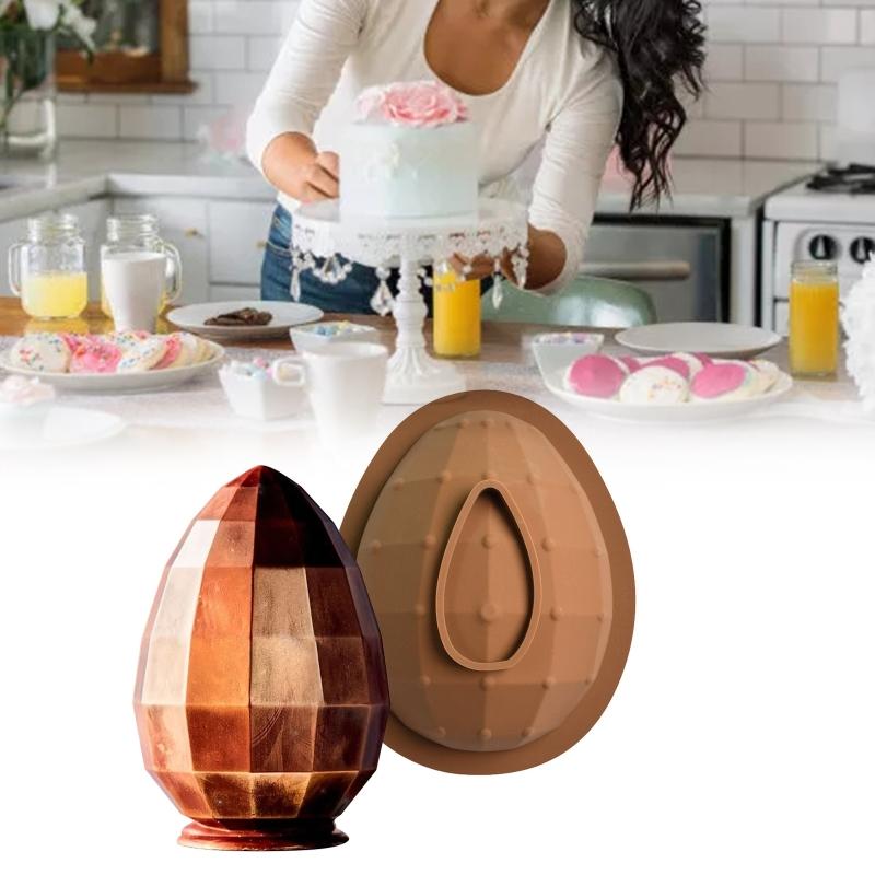 Oster-Halbeier-Formen DIY Silikonformen Fondantform Süßigkeiten Schokoladenformen Kuchen Dekoration Werkzeuge Silikonmaterial