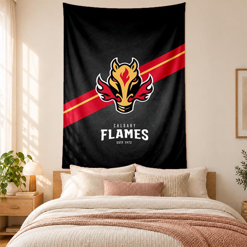 Calgary Flames Tapestry highquality for decorating living room bedroom dorm walls ideal as bedroom wallart orholiday gift