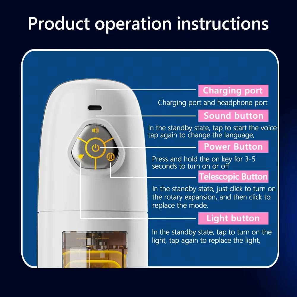 Automatic Telescopic Male Masturbation Cup Rotating Pocket Pussy Vibrators Realistic Vagina Penis Pump Sensation Sex Toys