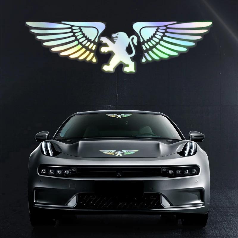 New Car Colorful Laser Angel Wing Body Windshield Sticker Car Accessories For Peugeot 206 207 307 3008 2008 308 508 301 208 RCZ