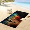 Radiant Tree of Tranquility Print Beach Towel, Quick Drying, Suitable for Travel, Outdoor Sports, Jogging, the Beach and Swimming, Gift