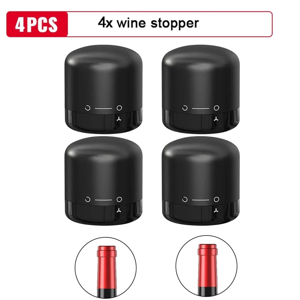 1/2/4 STÜCKE Vakuum Rotweinflaschenverschluss Silikonversiegelter Champagnerflaschenverschluss Vakuum Behält die Frische Weinstopfen Bar-Tools
