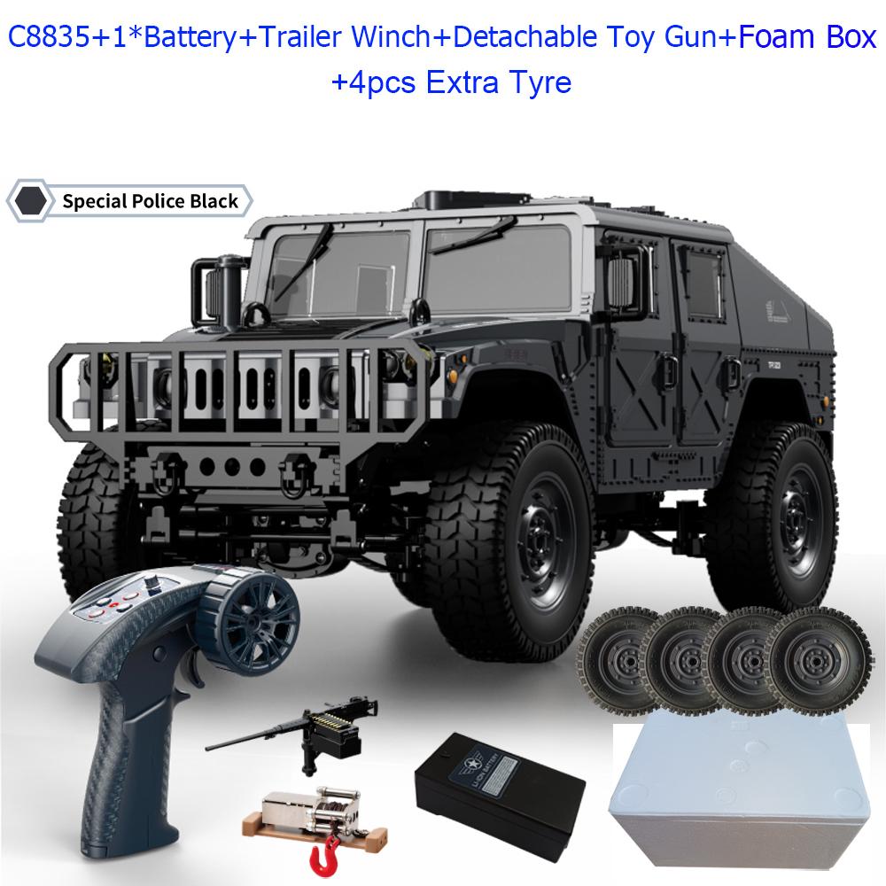 C8835 1:14 RC Car 2.4G Remote Control Car 4WD Off-road Climbing Simulation All-terrain RC Crawler Military Jeep JJRC RC Toys