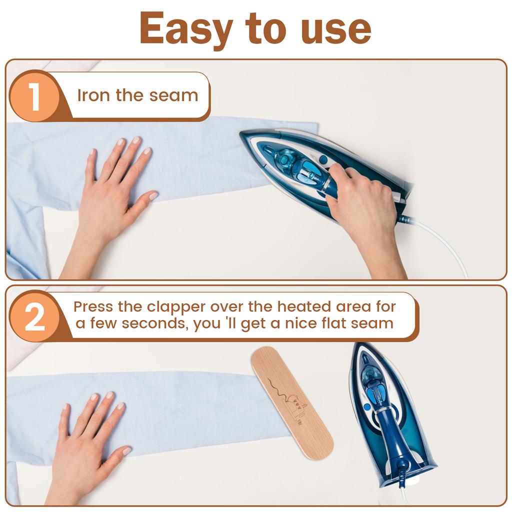 High Quality Beech Wood Tailors Clapper Professional Double Sided Pressing Pad for Quilting Sewing Ironing Fabric Accessories