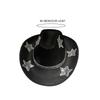 Adult Cowboy Hat with Sequins Star Pattern for Outdoor Elegant Lady Trilby Felt Hat Banquet Photography Hat for Adult