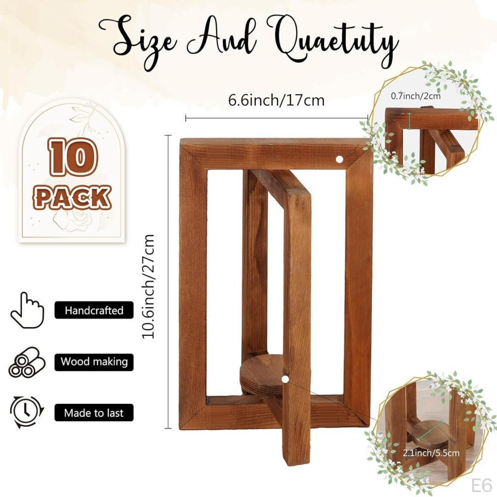 Wood Farmhouse Lantern Candle Holder Wooden Lanterns for Home Mantle Country 1Pc