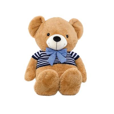 Blangato Large Teddy Bear, 120 Cm, Brown Blue Sweater Ribbon, Korean Popular Toys