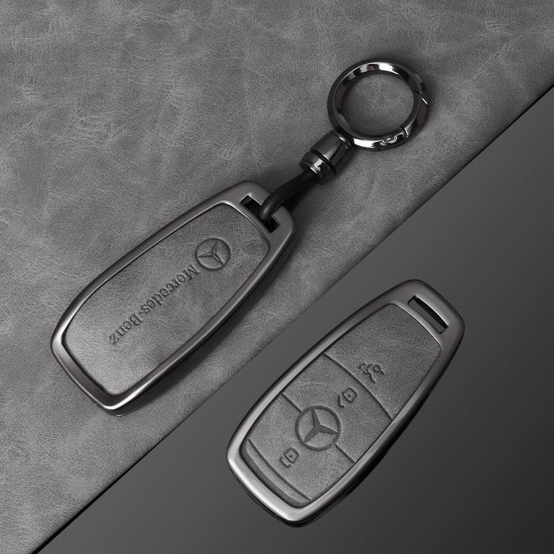 PEL5 Car Leather Remote Key Case Cover For Mercedes Benz E C S GLC Class E200 E400 E63 W213 S550 S560 C260 A200 Styling Accessories