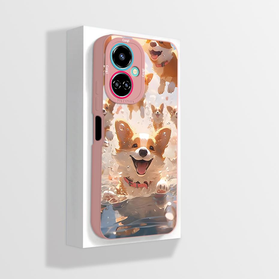 For Tecno Camon 19 Case Camon 19 Pro Neo Phone Case Astronaut Flower Camera Protection Anti Drop Liquid Silicone Soft Back Cover