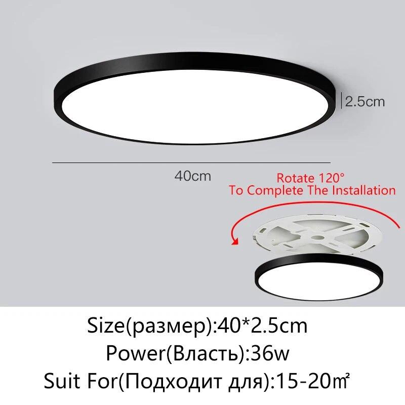 Plafoniera LED ultra-subțire pentru cameră de zi, modernă, minimalistă, intrare pe culoar, sufragerie, iluminat pentru dormitor, lămpi de bucătărie