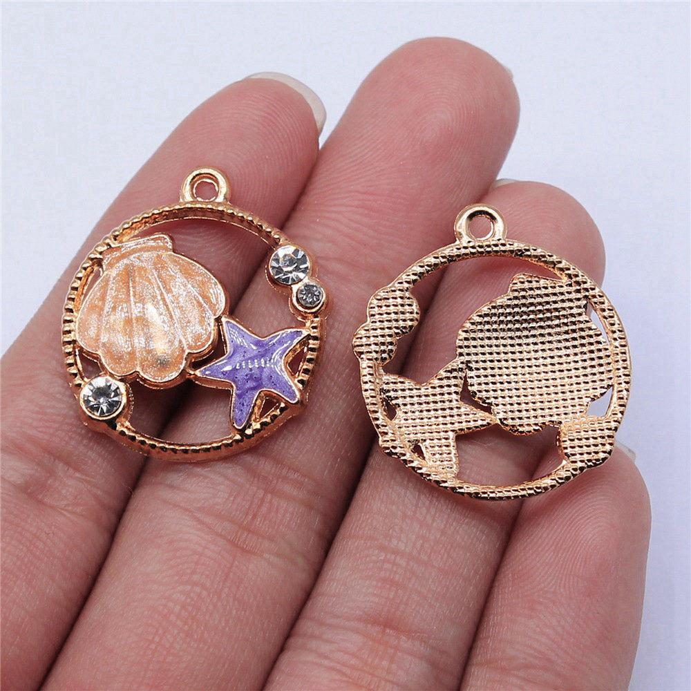 Charms Flamingo Mermaid Enamel Pendants Wedding Jewelry Findings QC054