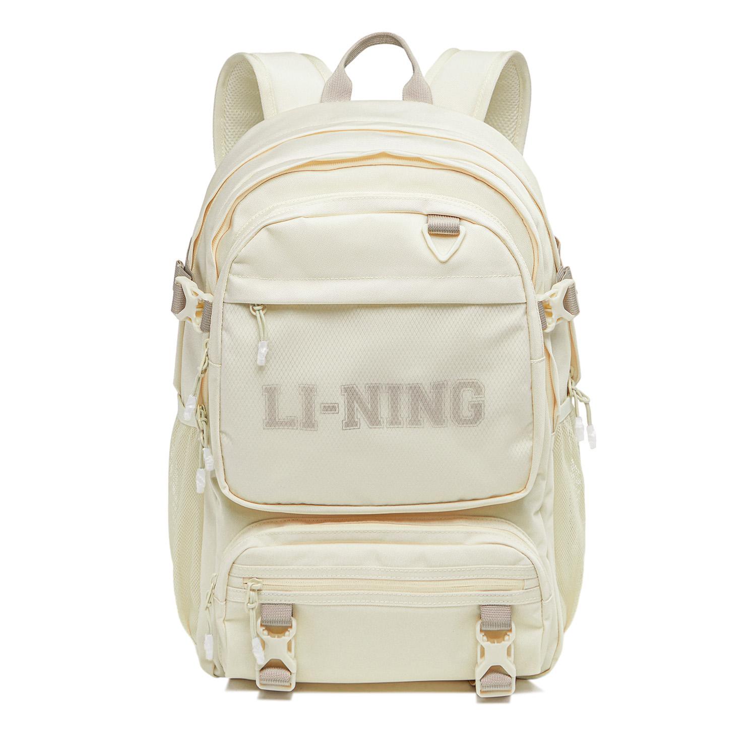 

Li Ning Спортивный стиль Повседневный Большой логотип Печать Застежка-молния Полиэстер Спортивный рюкзак Унисекс Рюкзак Коричневый ABST298-2 One Size