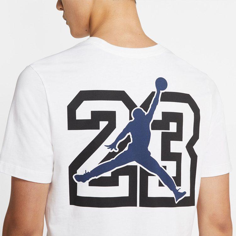 Jordan T Shirts Men's White Crew Neck Moderate Straight Fit CW0800-100