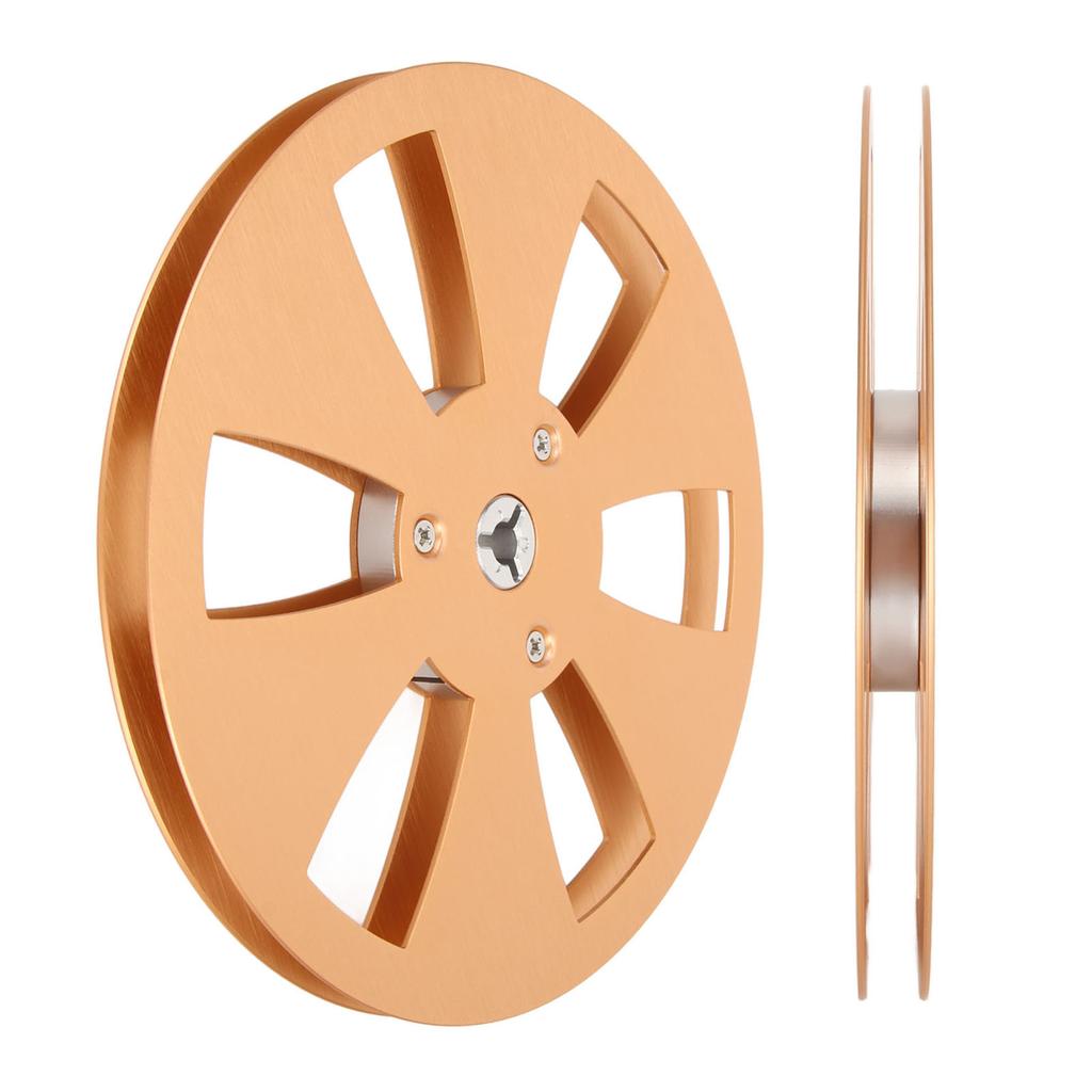 1 4 7 Inch Empty Reel 6 Hole Aluminum Alloy Open Reel Sound Tape Empty Reel Opening Machine Part Gold