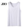 Women Seamless Ice Silk Vest Bottoming Sleeveless Pure Color Plus Size Stretchy Round Neck Dry Cooling Camisole Summer Dating Office Vacation