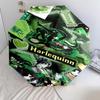 Green Jester Collage Automatic Umbrella - Suitable Travel Outdoor Portable Umbrella Birthday Gift Daily Essentials