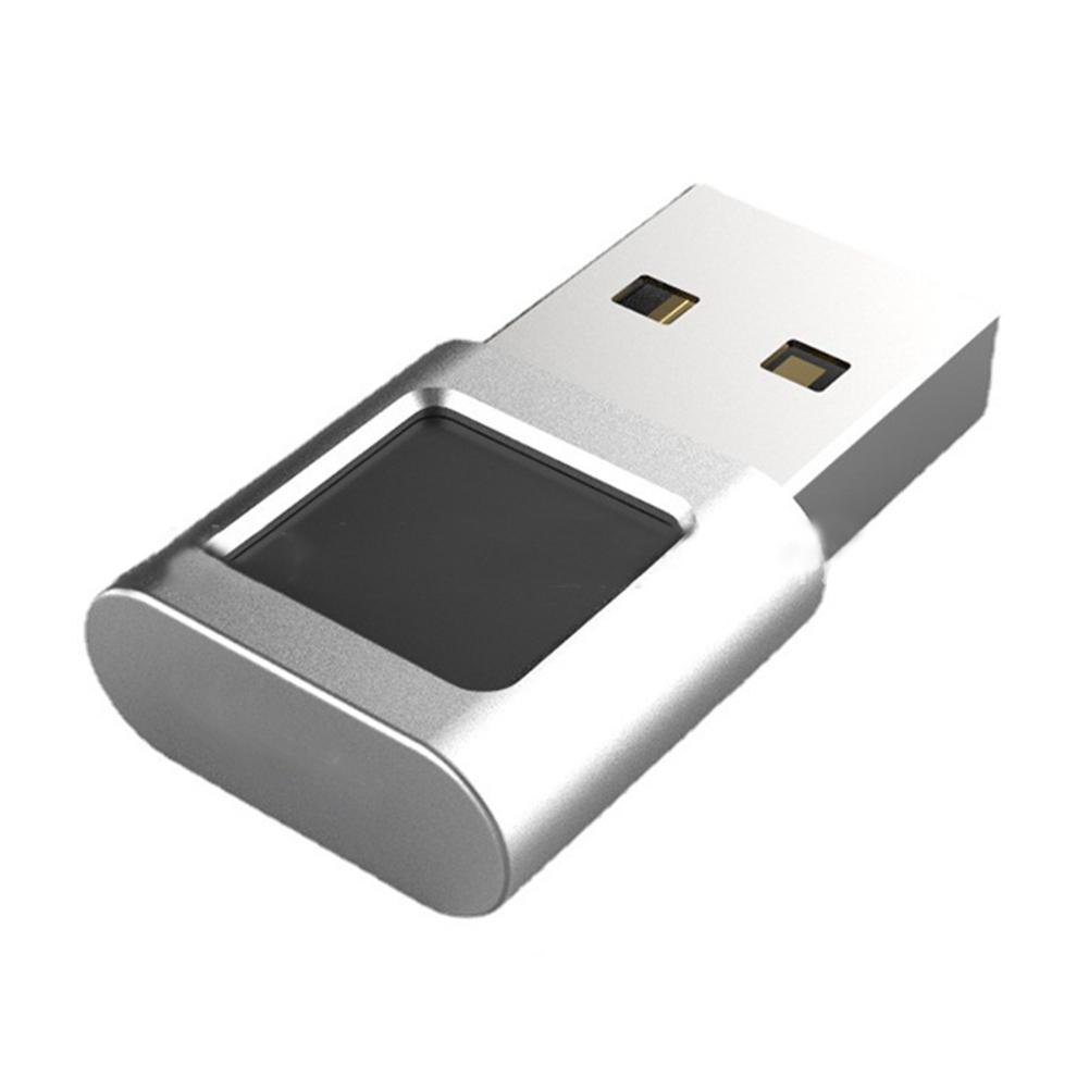 Computer Fingerprint Logger Usb Interface Login Unlock Fingerprint Reader Module Device Compatible For Win10 11 Hello silver#0