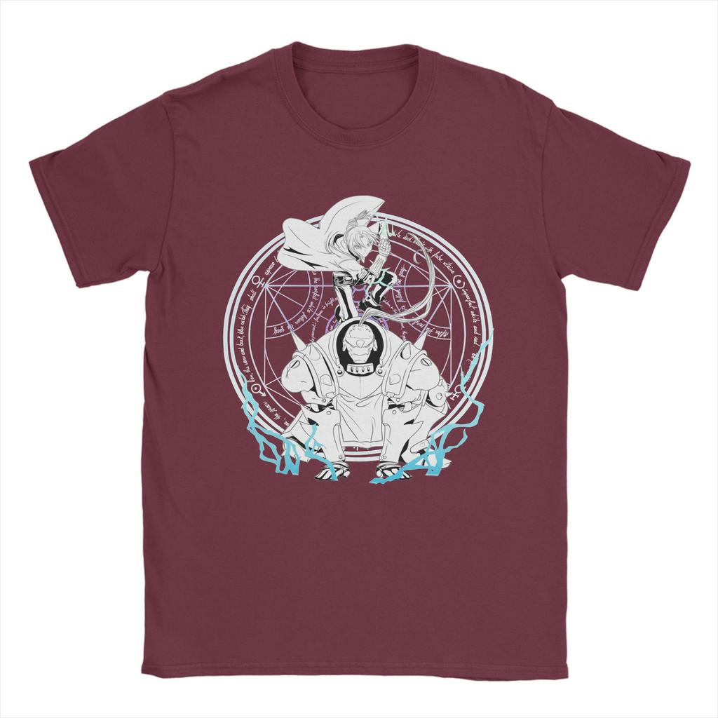 Unisex TShirts Fusioonn Fullmetal Alchemist Anime Vintage Cotton Tee Shirt Short Sleeve Nina and Dog T Shirts Crewneck Tops