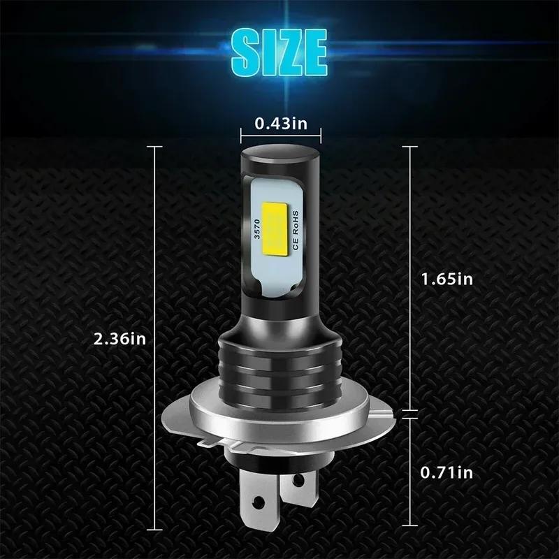 2 Stück Auto H7 Scheinwerfer 6000K/80W Auto LED Scheinwerfer H7 Motorradlicht CSP 3570 80W Auto Nebelscheinwerfer Aluminiumlegierung Auto Zubehör