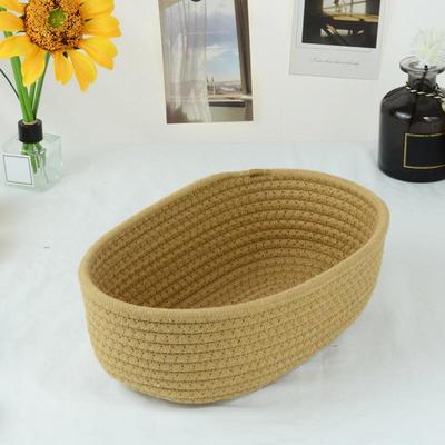 Nordic Cotton Rope Woven Storage Baskets Organize Boxs Desktop Sundries Organize Basket Sundries Key Cosmetics Storage