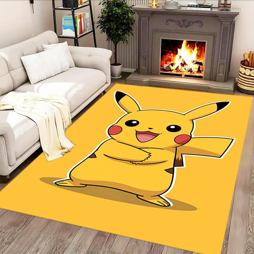 Pikachu Adventure Begins rug for living rooms, bedrooms, home décor, and as gifts.