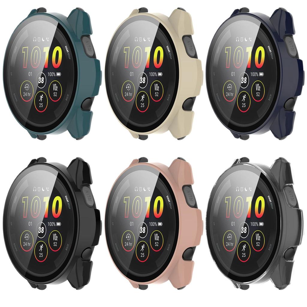 Full Protective Case For Garmin Forerunner 965 Forerunner 265 265S Screen Protector Case Cover Pc 2in1 Shell+tempered Glass Film