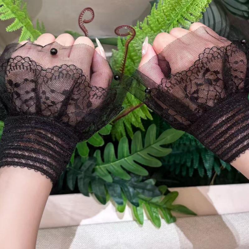 Mâneci decorative din dantelă cu perle pentru femei: Manșete și mâneci false de toamnă/iarnă pentru a acoperi cicatrici/tatuaje