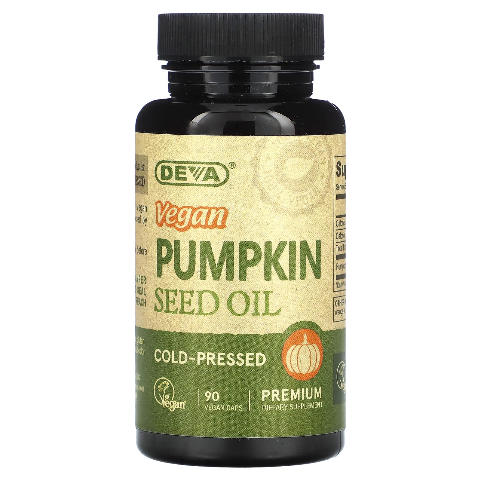 

Vegan Pumpkin Seed Oil, 500Mg, 90 Veggie Capsules