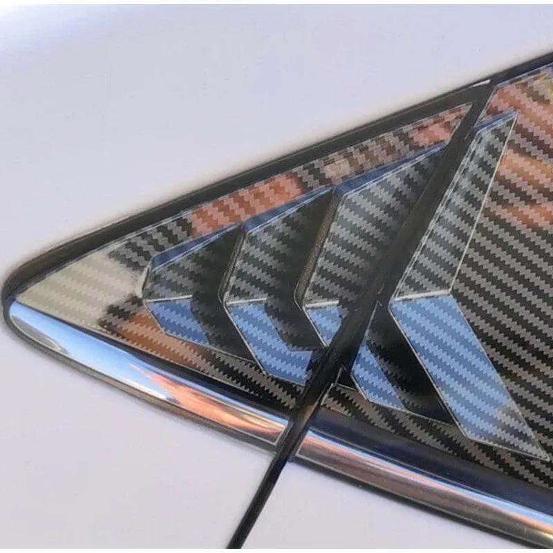 For Hyundai Elantra Avante Sedan 2011-2015 ABS Carbon Fiber Window Quarter Louver Shutter Cover Car Rear Side Vent Scoop Trim