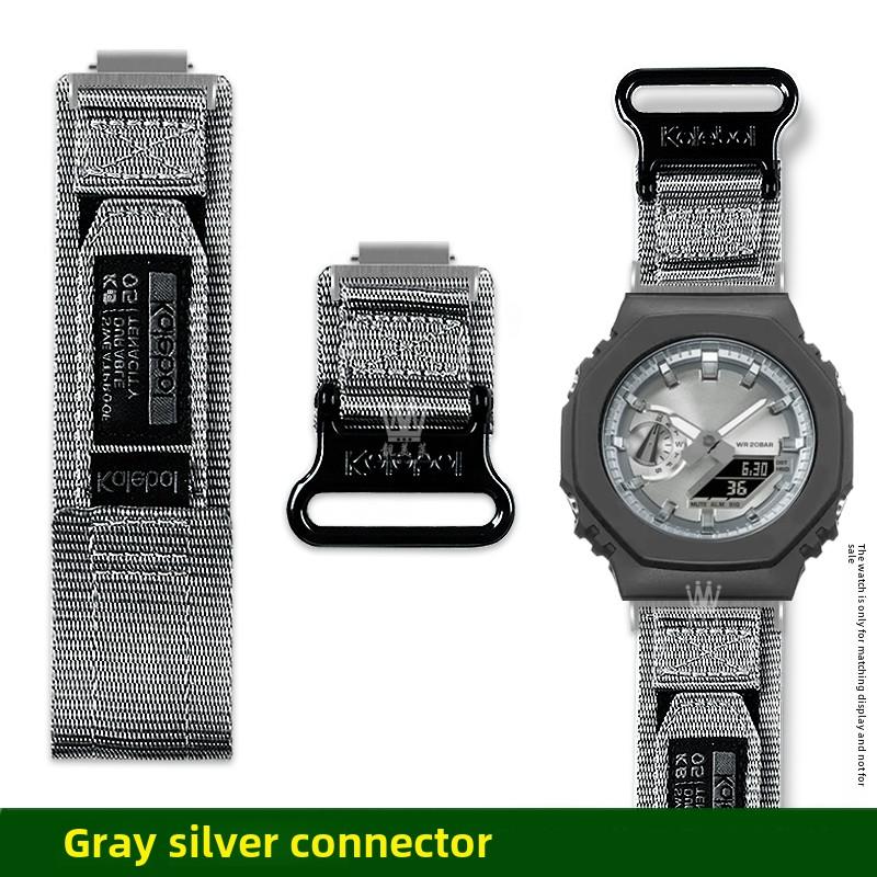 GA2100 Design s poutkem Plátěný řemínek Pro Casio G-SHOCK 5611 GA-2100 GA-2110 GA-B2100 Pánský Venkovní sport Nylonový řemínek na hodinky příslušenství