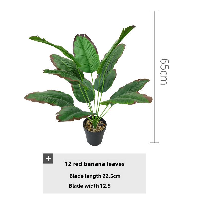 Large Nordic-style Banana Leaf Potted Plant - Indoor Decoration and Landscaping