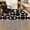 1pc Black and white Abstract Pattern Office Round Area Rug,  Mat Suitable For Office, Under Office Chairs Bedroom Living Room Home Decor, Room Deco