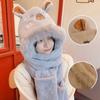 Faux Rabbit Hair Capybara Hat Scarf Gloves Set Korean Style Big Pullover Hat  Gifts
