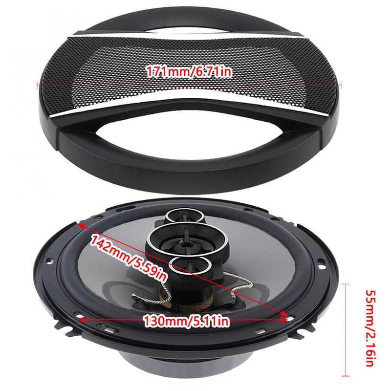 Pair TS-A1696S 6 Inch 650W 12V Auto Car Door HiFi Coaxial Speaker Door Full Range Frequency Audio Music Stereo Speakers