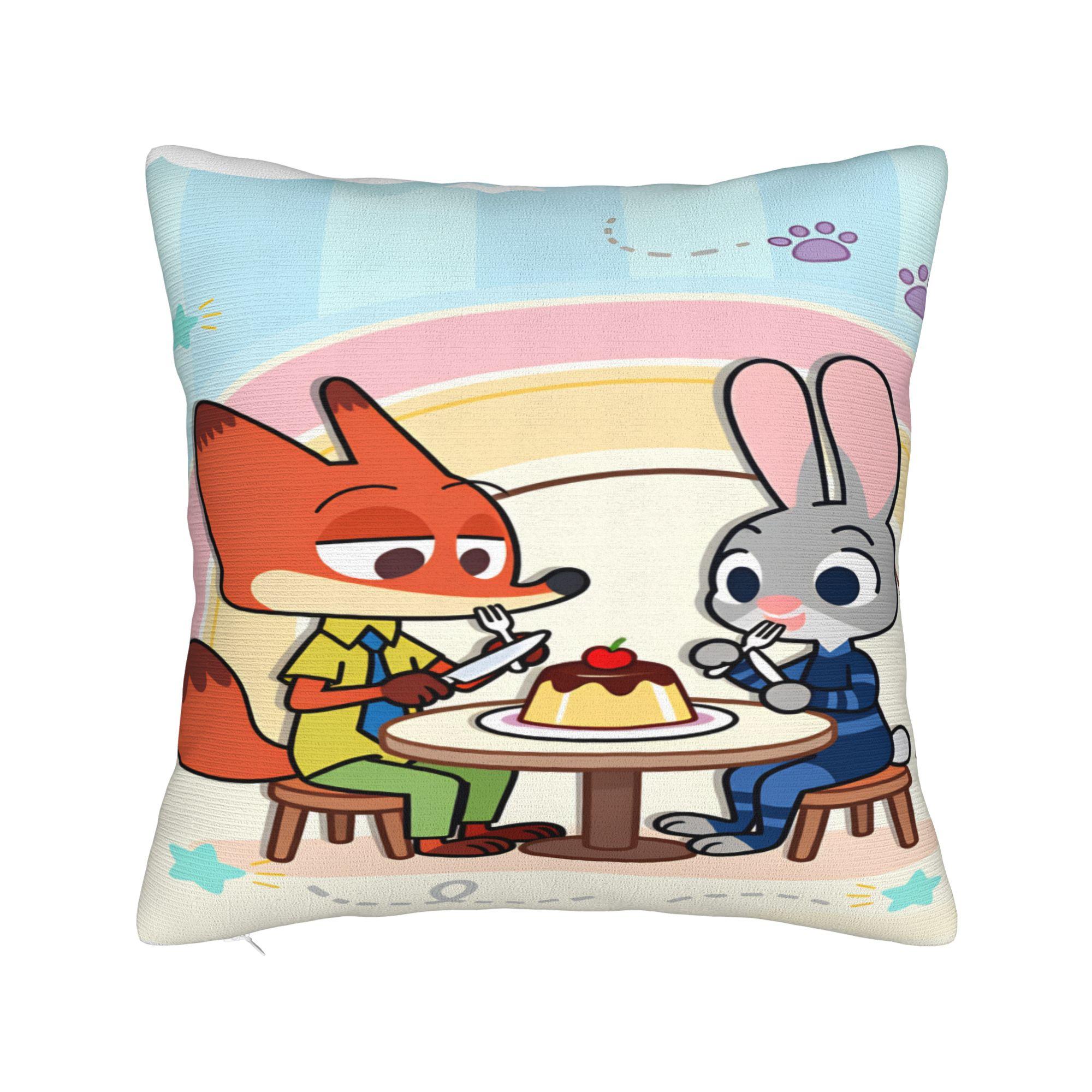 Наволочка Зверополис Графическая Наволочка для Подушки Смешная Наволочка для Дивана Кушетки Кровати Гостиной 30cmx30cm