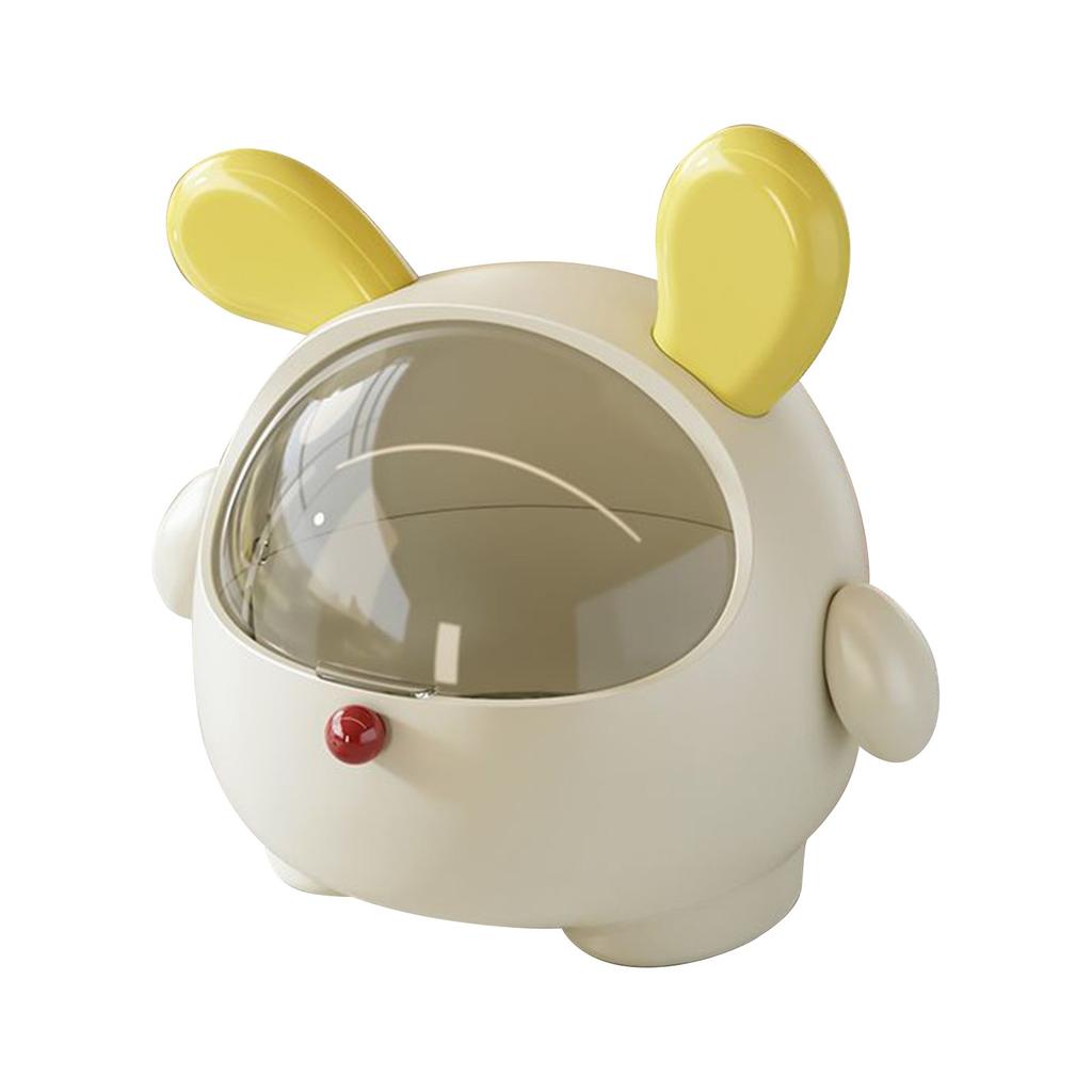 Cute Cashier Candy Storage Box Plastic Transparent Tape Cover Desktop Cartoon Creative Bar Multi Functional Tea Bag Storage Box