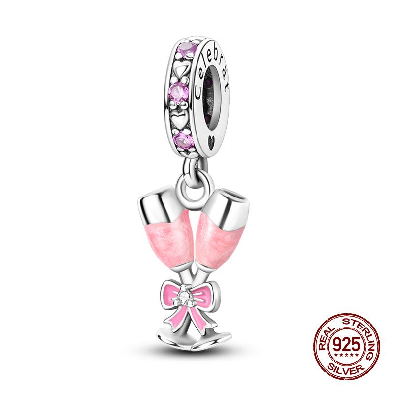 100 Copper Perfume Headphones Pink Princess Daily Charm Bead Charms Bead Charms Compatible With 3mm Authentic Bracelets Fine Do It Yourself Jewellery