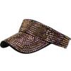 Visor Cap Star Pattern Hat Sports Running Outdoor CA666 [White Fang] Women's (Black Gold)