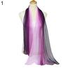 Fashion Gradient Color Voile Scarf Women Lightweight Soft Long Neck Wrap Shawl