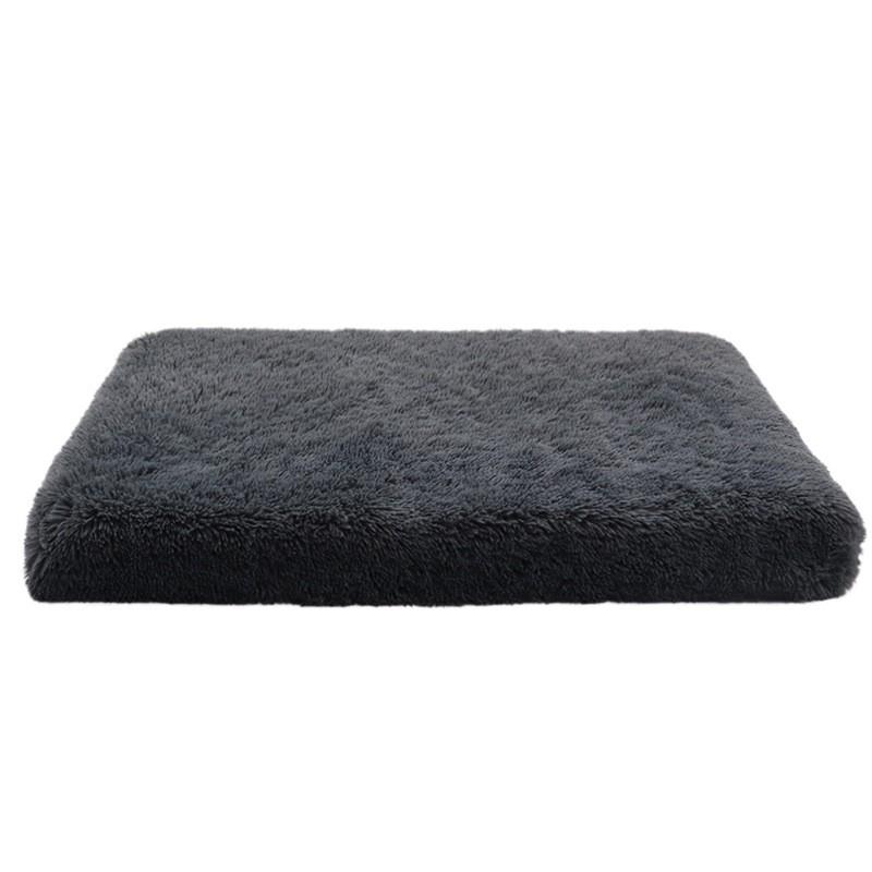 Plush Square Pet Bed Dogs Cats Soft Foam Cushion Warm Cozy Sleeping Mat Multi-Size Indoor Outdoor Use