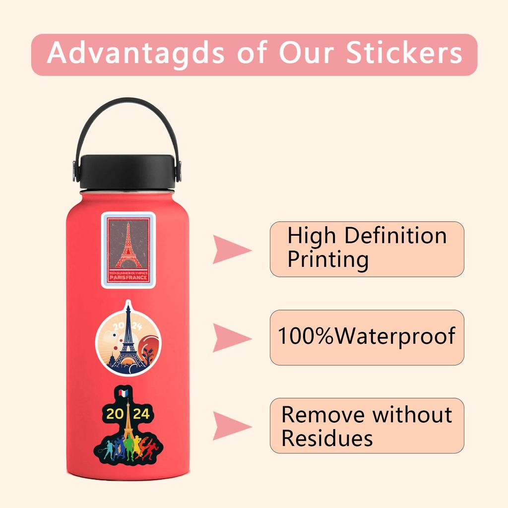 55 New Paris Games Graffiti Stickers Decorate Suitcase Scooter Stickers